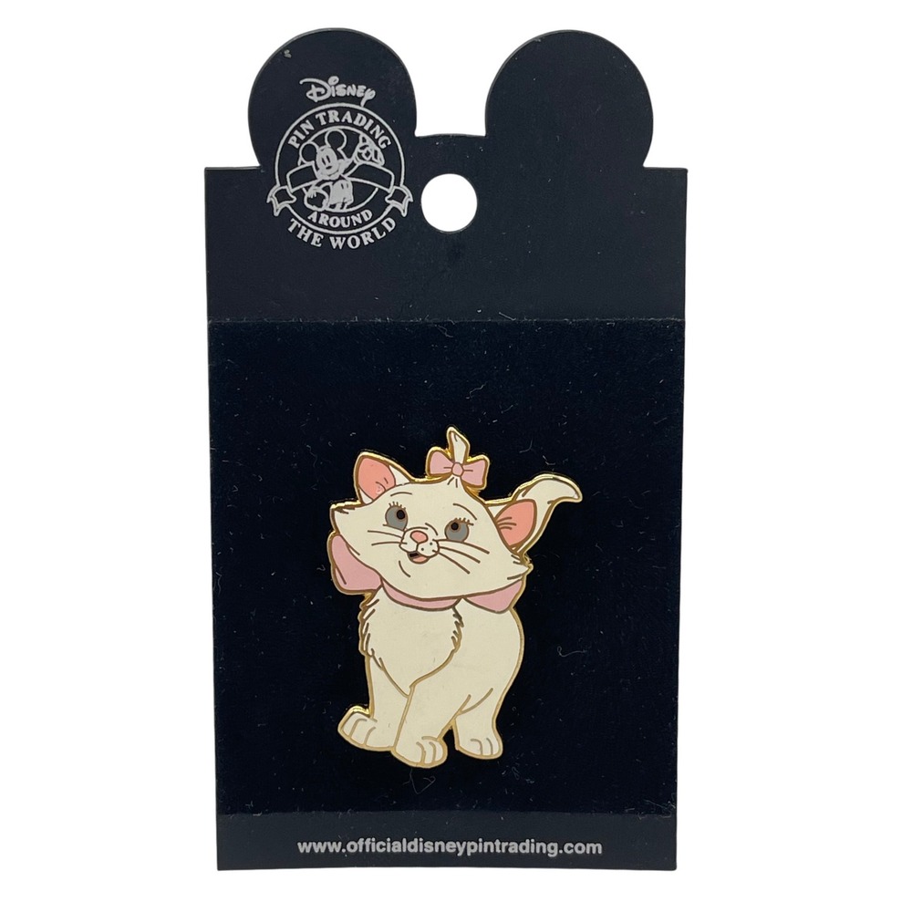 Disney Pin Trading Marie Aristocats Enamel Pin Pink Bows 2007 Official New